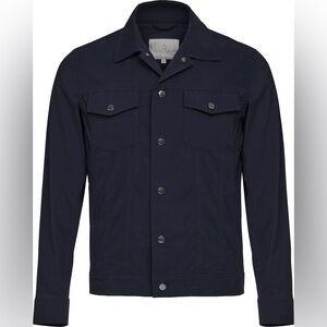 Anatomie Daniel Denim-Style Jacket Navy Blue XL Performance Stretch Casual